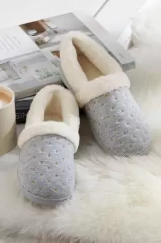 image of Dot Embroidery Slippers