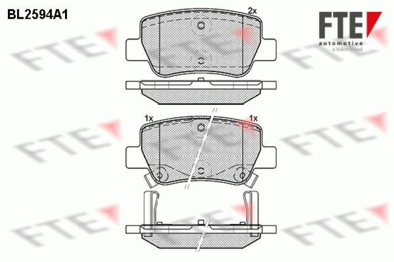 Image of Brake pad set FTE 9010845