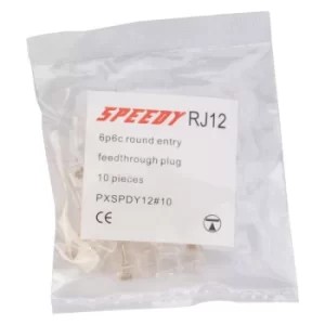 image of TUK Ltd SPEEDY RJ45 PXSPDY12#10 SPEEDY RJ12 plug bag of 10