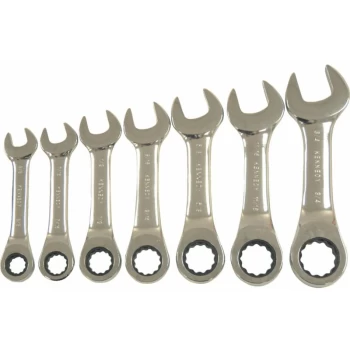 Image of 3/8'-3/4' AF Ratchet Combination Spanner Set 7PC - Kennedy-pro