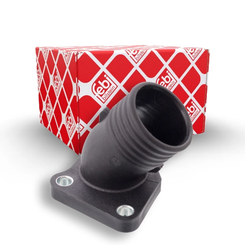 Image of FEBI BILSTEIN 23742 Coolant Flange Plastic, with gasket/seal, Cylinder Head Plastic Coolant Flange (3219)