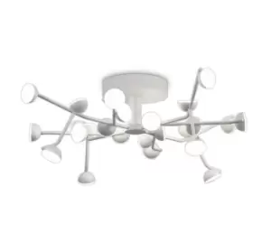 Image of Adn 24 Light Flush Ceiling Light, Round 65.8cm, 72W LED, 3000K, 3960lm, White