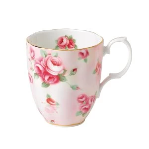 image of Royal Albert 100 years 1980 rose blush mug Pink