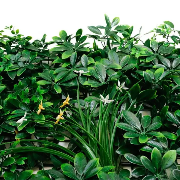 Image of Streetwize Artificial Wall Panel (Pack Of 4) - Big Leaf - Green 50cmx50cm