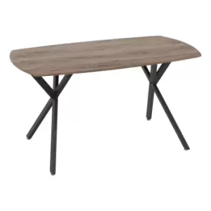 Image of Athens 4 Seater Rectangular Dining Table, Oak Effect Brown