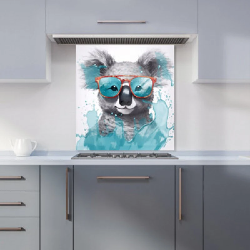 Image of Warren Reed - Designer Cornish Rex With Glasses Splashart Tea Towel Multicolor Unisex
