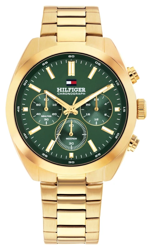 Image of Tommy Hilfiger 1710736 HUDSON Chronograph (40mm) Green Dial Watch