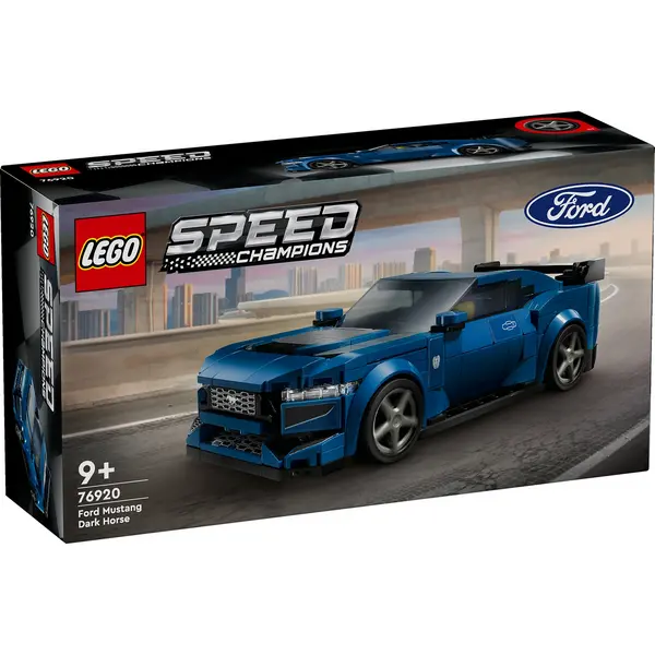 image of LEGO Speed Champions Ford Mustang Dark Horse Sports Car Toy Set 76920 Toys - Lego