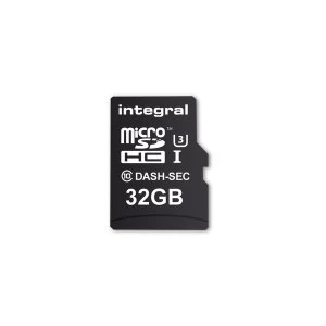 Image of Integral 32GB Micro SD Card MicroSDHC Cl10 U3 R-95 W-60 Mb/S + Adapter Dash & Security Cam