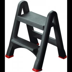 image of Curver 155160 Folding step stool Anthracite, Red 3.22 kg