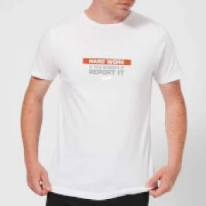 Image of Plain Lazy Hard Work Mens T-Shirt - White - L