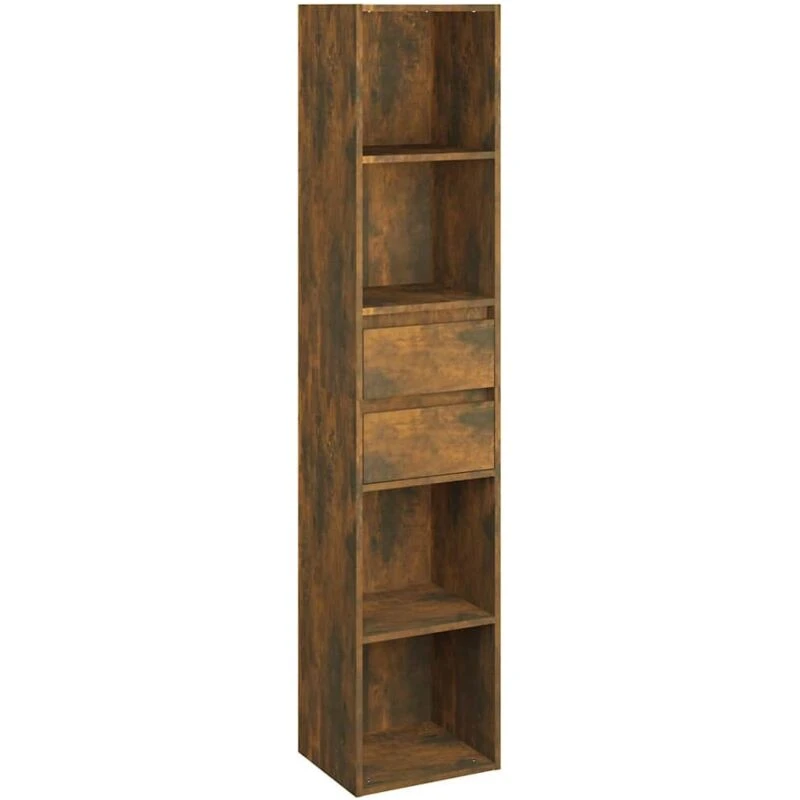 Image of VIDAXL Vidaxl - Book Cabinet Smoked Oak 36x30x171cm Engineered Wood 8720286954515