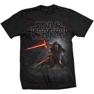 Image of Star Wars - Episode VII Kylo Ren Crouch Unisex X-Large T-Shirt - Black