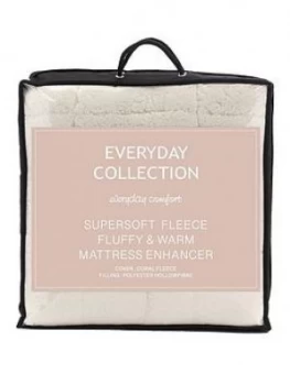 Image of Everyday Collection Super Soft Teddy Fleece Deep 5Cm Mattress Topper