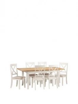 image of Julian Bowen Davenport 150 - 189cm Extending Dining Table + 6 Chairs