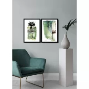 Image of 2PSCTCIZ-019 Multicolor Decorative Framed MDF Painting (2 Pieces)
