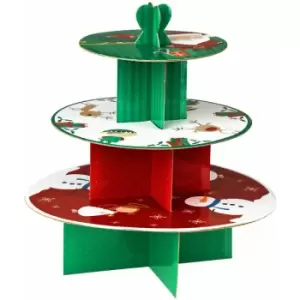 image of Christmas 3 Tier Cake Stand - Premier Housewares