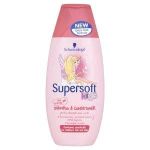 image of Schwarzkopf Supersoft Kids Girls Shampoo and Conditioner 250ml