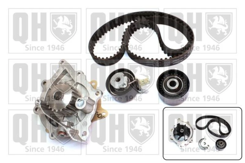 Image of QUINTON HAZELL Water pump and timing belt kit QUINTON HAZELL QBPK7630