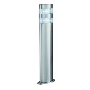 Image of LED Outdoor Bollard Light Satin Silver, Stainless Steel IP44