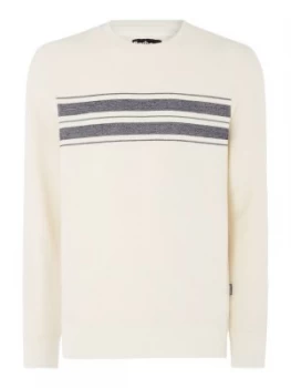 image of Mens Barbour Zander Crew Neck Sweatshirt White