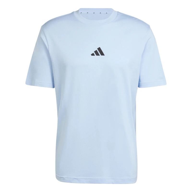 Image of adidas Essentials Single Jersey Logo T-Shirt Mens Glow Blue SL male L