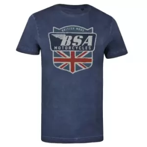 Image of Petrol Heads Motorcycles British Made T-Shirt - Blue