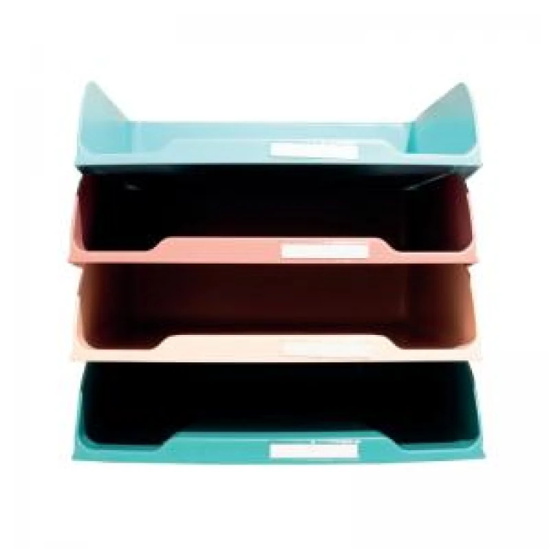 Image of Exacompta Skandi Letter Trays A4+ Assorted (4 Pack) 111606SETD