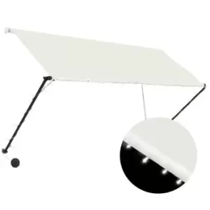 image of Vidaxl Retractable Awning With LED 250X150cm Cream