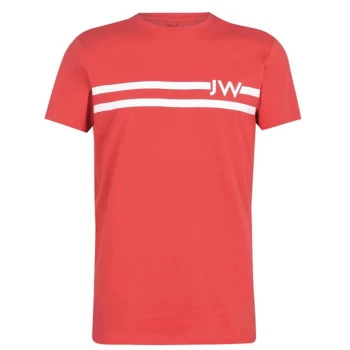 Image of Jack Wills Gresgarth Stripe T-Shirt - Red