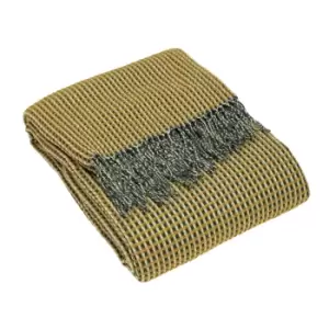 Image of Furn Rowan Throw (One Size) (Ochre Yellow)