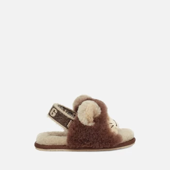 Image of UGG Toddlers Fluff Yeah Slide Lion Stuffie Slippers - Sand - UK 8 Toddler