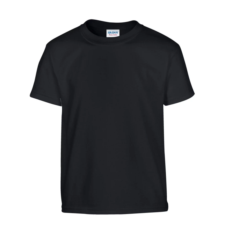 Image of Gildan Plain Lightweight T-Shirt in Black Size: 5-6 Years Black Unisex 5-6 Years