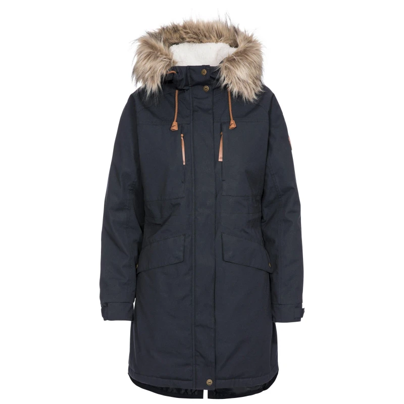 Image of Trespass Womens Faithful Waterproof Parka Dark Grey female 10 (S)