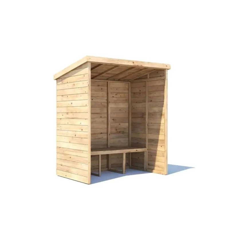 Image of Dunster House Garden Arbour With Pent Roof, W1.8M X D1.2M / W6' X D4', Pressure Treated, Apocallipo