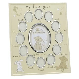 Image of Button Corner My First Year Collage Photo Frame