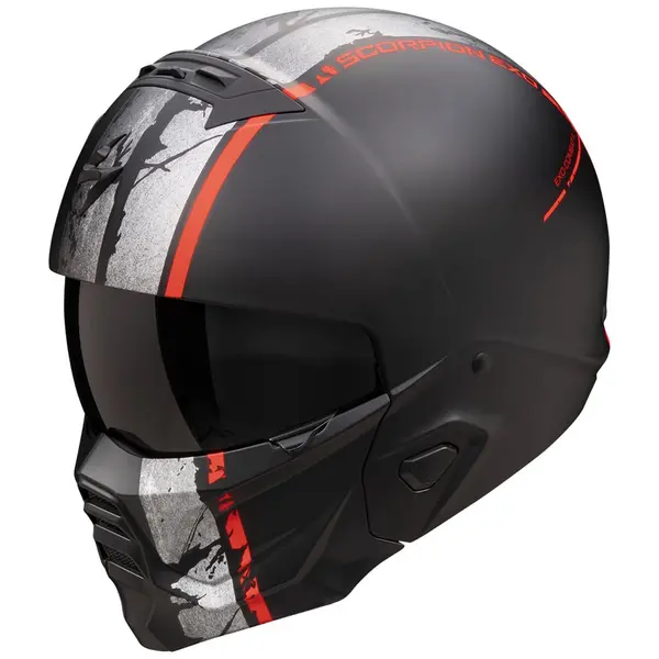 Image of Scorpion Exo-Combat II Lord Matt Black Red Jet Helmet Size XL