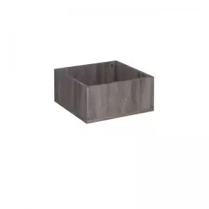 image of Flux modular storage single wooden planter box - grey oak