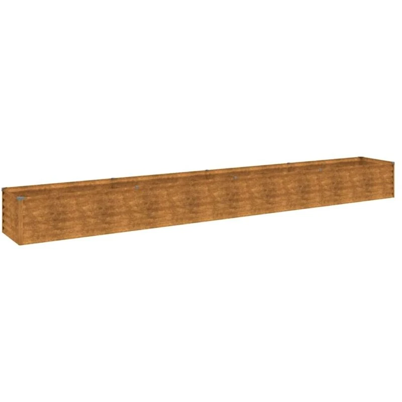 Image of vidaXL Garden Raised Bed 386x50x36cm Corten Steel, Brown 151978