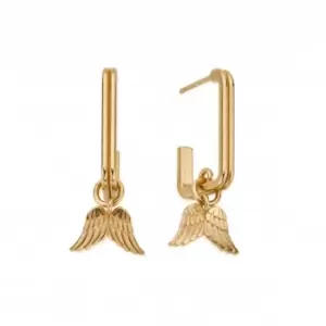 Image of Gold Guidance Rectangular Hoop Earrings GEH3393