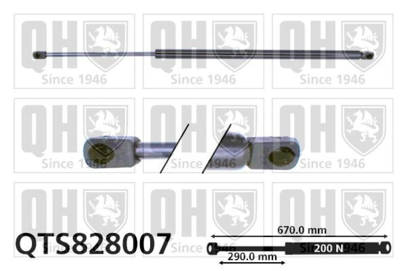 Image of QUINTON HAZELL Bonnet strut QUINTON HAZELL QTS828007