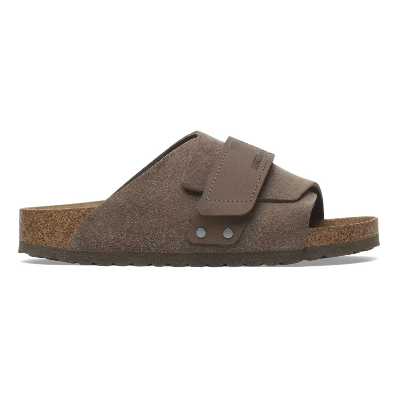 Image of Birkenstock Slides Birkenstock Kyoto Nubuck Marron Unisex 46