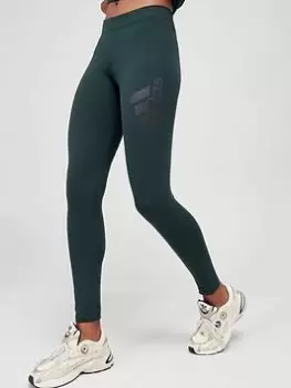 Image of adidas Future Icons Badge Of Sport Leggings - Dark Green, Dark Green Size M Women