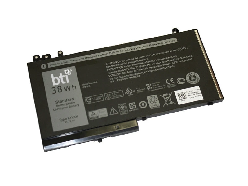 Image of BTI BTI Replacement Battery for Latitude E5250 E5240 E5550 11 (3150) 11 (3160) replacing OEM part numbers RYXXH 0RYXXH YD8XC 451-BBJR 451-BBLH // 11.1