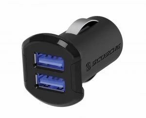 image of Scosche ReVolt Dual Port USB Car Charger Black