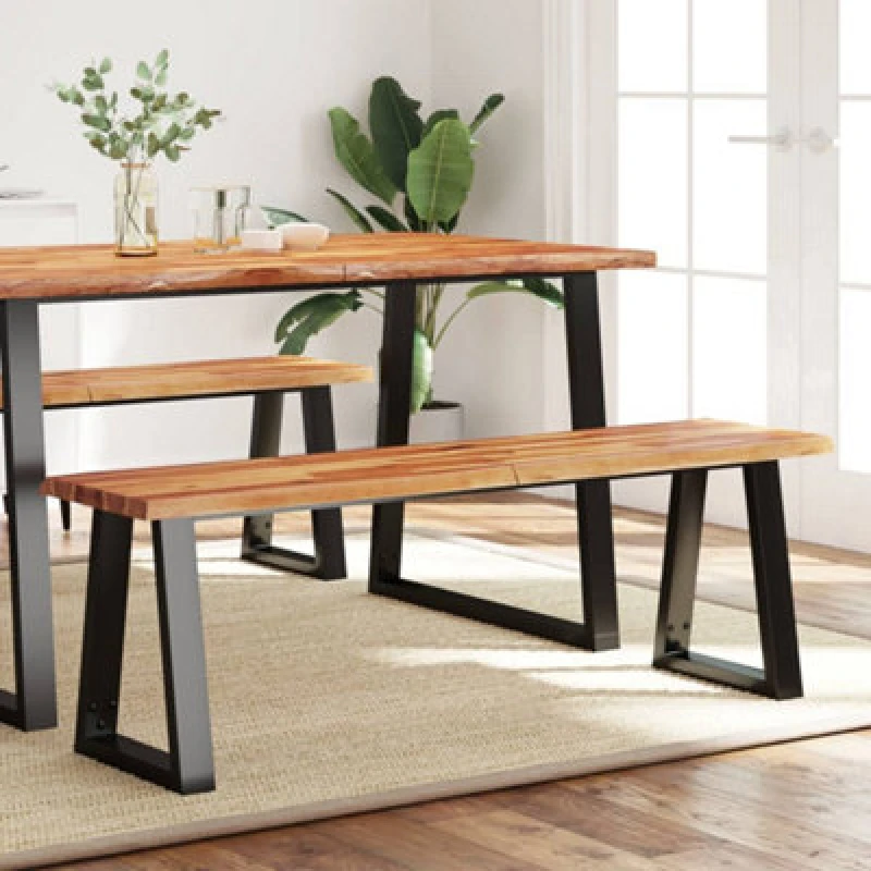 Image of VIDAXL Bench with Live Edge 140cm Solid Wood Acacia Vidaxl 8720845913311