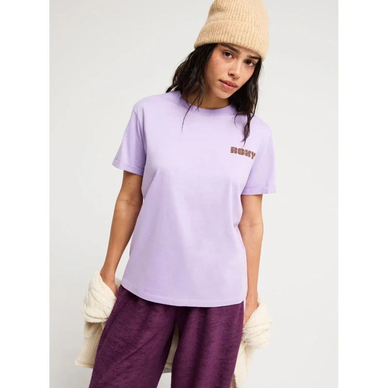 Image of Roxy Womens T-Shirt Roxy Oceanregular Poster Violet Female 2XL