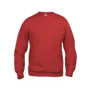 Image of Clique Unisex Adult Basic Round Neck Sweatshirt (L) (Red)