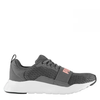 image of Puma Wired Ladies Trainers - Grey/BridalRose