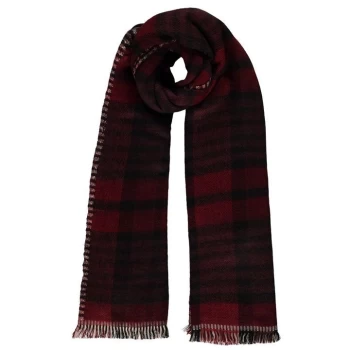 image of Label Lab Check Scarf Womens - Berry